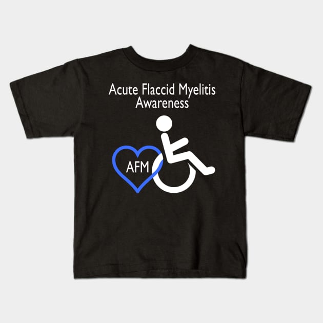 Acute Flaccid Myelitis Awareness Kids T-Shirt by DeesDeesigns